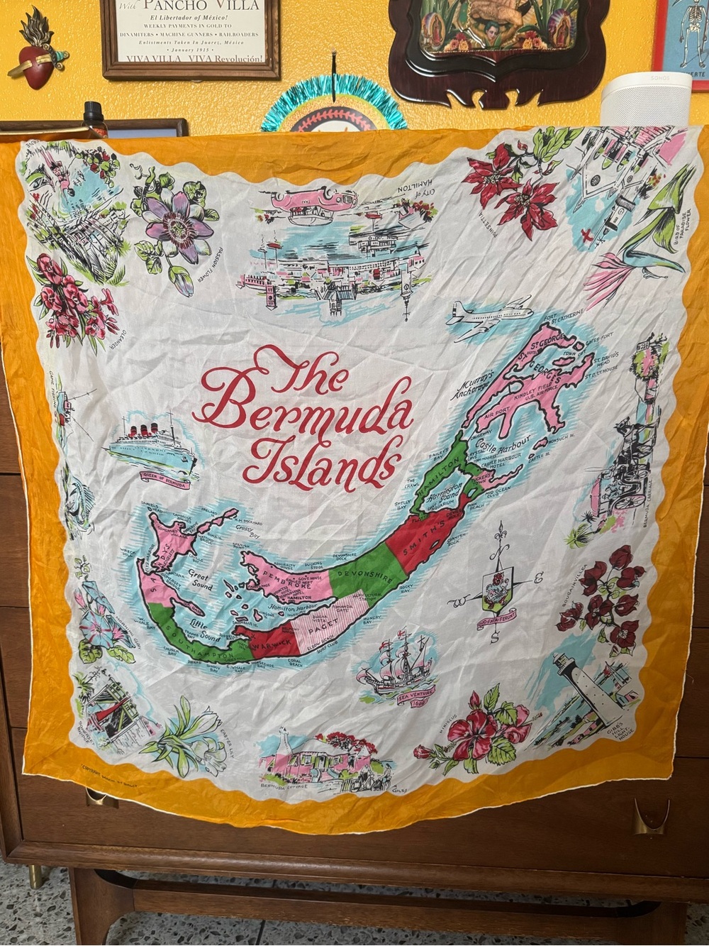Vintage Bermuda Islands Scarf